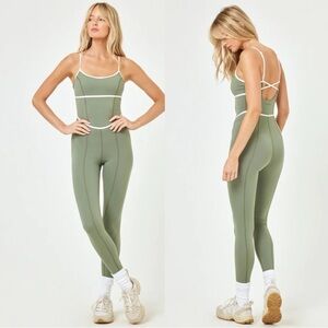 L*Space Ace Jumpsuit in Fairway Sage Green